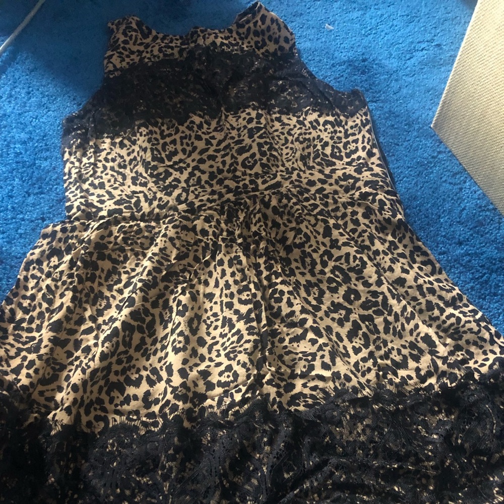 Up by Ultra Pink Juniors animal print dress with lace